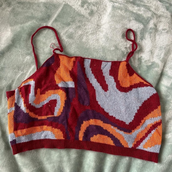 Multi color knit tank top - Picture 2 of 2